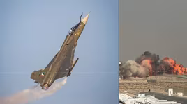 Khoảnh khắc tiêm kích Ấn Độ rơi tại Triển lãm Hàng không Dubai khiến phi công tử nạn