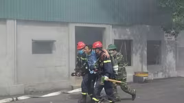 Diễn tập phòng cháy, cứu nạn tại công ty cổ phần may Sơn Hà 