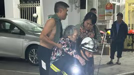 Hướng dẫn thoát nạn 2 người ở đám cháy tại tầng 4 chung cư 15 Đông Quan