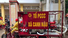 Diễn tập phương án chữa cháy bằng xe ba gác tại làng nghề đầu tiên ở Hà Nội