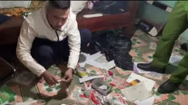 Nam thanh niên sản xuất pháo trái phép tại nhà rồi mang đi tiêu thụ