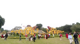 Người dân Thủ đô đến Hoàng thành Thăng Long tận hưởng không khí ngày xuân