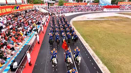 Lực lượng Cảnh sát cơ động Kỵ binh tham gia Lễ diễu hành kỷ niệm 70 năm Chiến thắng Điện Biên Phủ