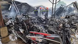 Hỏa hoạn tại công ty may, 250 xe máy của công nhân bị thiêu rụi