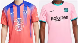 [ẢNH] Áo đấu phụ của Chelsea và Barca bị chê hết lời