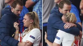 Vợ khóc nức nở, Harry Kane vội lên khán đài an ủi