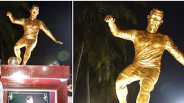 Bức tượng Ronaldo ở Ấn Độ gây tranh cãi