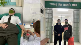 Thanh niên Công an Hà Nội hiến máu giúp người bị tai nạn giao thông 