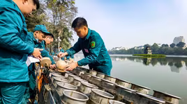 Bên trong trận địa pháo hoa tầm cao ở Hồ Gươm trước giờ G chào năm mới Quý Mão 2023