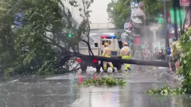 CSGT Hà Nội "căng mình" đảm bảo an toàn cho người dân trước cơn bão số 3 