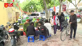 Công an phường Ba Đình tăng cường xử lý học sinh vi phạm khi tham gia giao thông