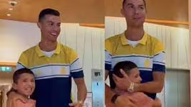 Hạnh phúc của cậu bé Syria khi được gặp siêu sao Cristiano Ronaldo 