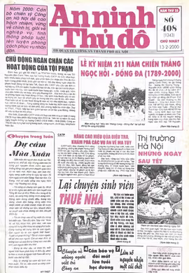 Báo An ninh Thủ đô số 1243 , ngày 13/02/2000