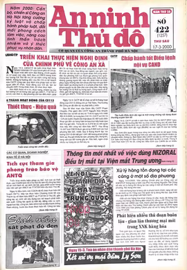 Báo An ninh Thủ đô số 01257, ngày 17/3/2000