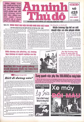 Báo An ninh Thủ đô số 01258, ngày 19/3/2000