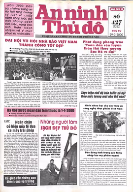 Báo An ninh Thủ đô số 01262, ngày 29/3/2000