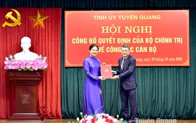 Chủ tịch Hội Liên hiệp Phụ nữ Việt Nam Hà Thị Nga làm Bí thư Tỉnh ủy Tuyên Quang