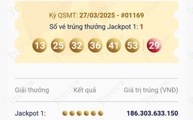 Độc đắc Vietlott hơn 186 tỷ đồng tìm được chủ 