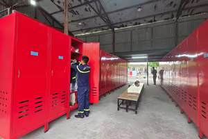 Tủ bảo quản trang phục - Giải pháp hiện đại cho công tác chữa cháy và cứu nạn, cứu hộ