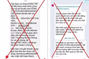 Cảnh giác trò lừa đảo giả danh các sàn thương mại điện tử, siêu thị điện máy