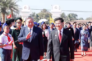 Tổng Bí thư Tô Lâm và Phu nhân dự Lễ kỷ niệm 50 năm Quốc khánh Lào