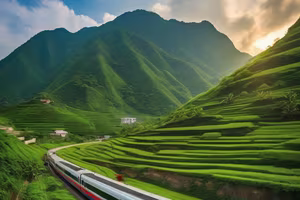 Đường sắt tốc độ cao xây dựng hướng tuyến thẳng nhất có thể để giảm chi phí