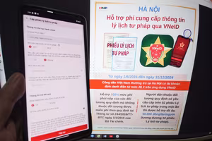 Hà Nội mở rộng việc cấp phiếu lý lịch tư pháp qua VNeID 