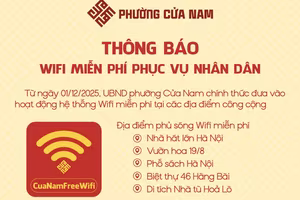 Phường đầu tiên ở Hà Nội triển khai hệ wifi miễn phí phục vụ dân ở các điểm công cộng