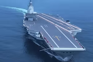 Tàu sân bay tiên tiến nhất của Trung Quốc di chuyển qua Eo biển Đài Loan