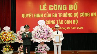 Công bố quyết định bổ nhiệm Giám đốc Công an tỉnh Vĩnh Phúc