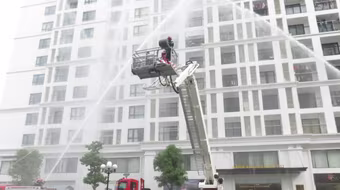 Tổng diễn tập phương án chữa cháy tại Khu căn hộ Vinhomes Times City 