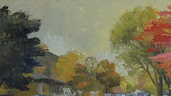 Dịch giả Trịnh Lữ vẽ phong cảnh