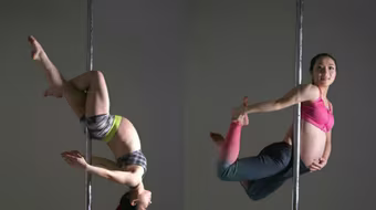 Có thai 9 tháng vẫn dẻo dai múa cột