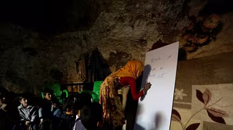 Chùm ảnh điều kiện học hành ở Syria bị chiến tranh tàn phá