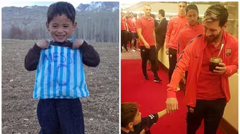 Cậu bé nghèo Afghanistan hạnh phúc được gặp thần tượng Messi
