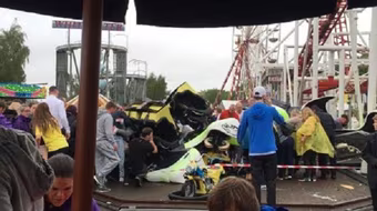 Scotland: Tàu lượn trật bánh, rơi xuống đất