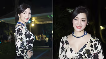 Hoa hậu Giáng My sang trọng dự tiệc mời của Lãnh sự quán Pháp