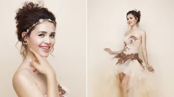 Á hậu Sơn Thị Du Ra gợi cảm vai trần, chân thon