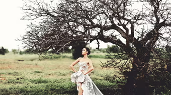 "Cô dâu" Nguyễn Oanh khoe vẻ đẹp gợi cảm trong bộ váy cưới đính 5.000 hạt pha lê