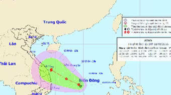 Áp thấp mạnh lên thành bão, gây mưa rất to