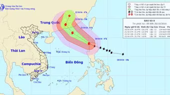 Xuất hiện bão số 8 đang tiến vào Biển Đông