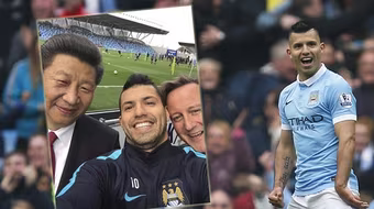 Aguero chụp ảnh "tự sướng" với Chủ tịch Trung Quốc Tập Cận Bình