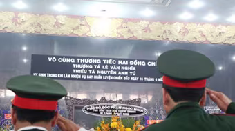 Xúc động đưa tiễn 2 phi công hy sinh trên tiêm kích Su-22
