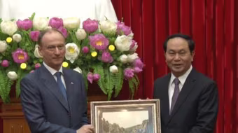 Bộ trưởng Trần Đại Quang hội đàm với Thư ký Hội đồng An ninh Liên bang Nga 