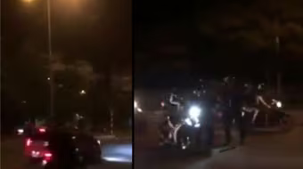 Bị truy đuổi, xe ô tô ép ngã xe CSCĐ hòng tẩu thoát