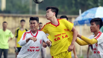 Kết quả, hình ảnh lượt trận sáng 23-10 giải bóng đá học sinh THPT Hà Nội