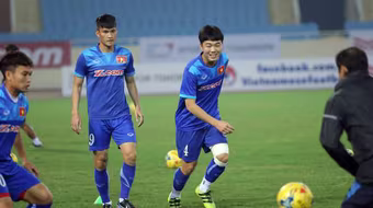 Xuân Trường tươi rói trong buổi tập hòa nhập ĐT Việt Nam