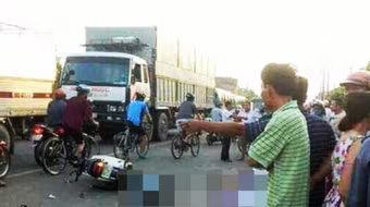 Người mẹ mang thai và con gái bị xe ben tông tử vong