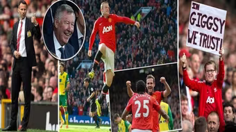 Giggs ra mắt ấn tượng, M.U thắng 4 sao trước Norwich