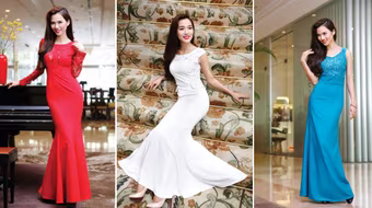 Siêu mẫu Kim Cương “hút hồn” với đầm dạ hội